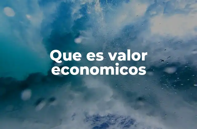 Que es Valor Economicos