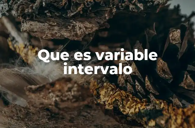 Que es Variable Intervalo
