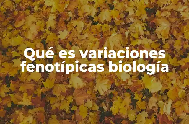 Qué es Variaciones Fenotípicas Biología 2 Factores que influyen en las variaciones fenotípicas