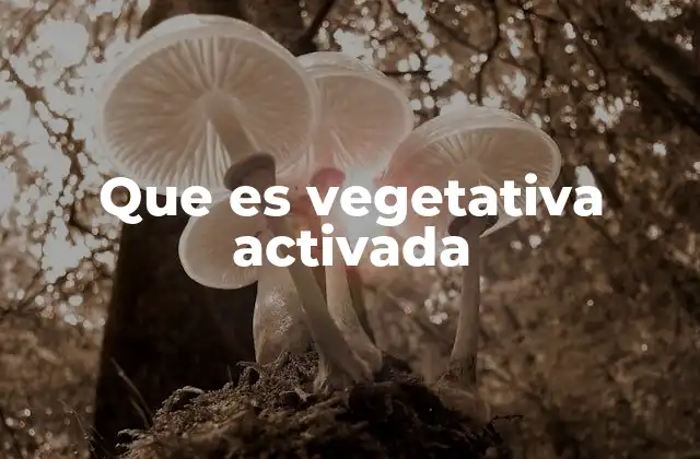 Que es Vegetativa Activada