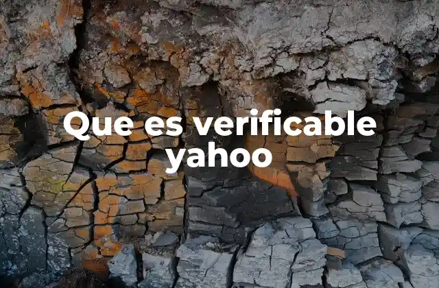 Que es Verificable Yahoo