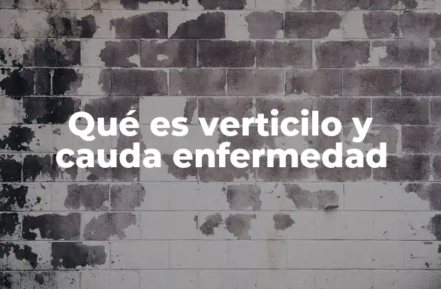 Qué es Verticilo y Cauda Enfermedad