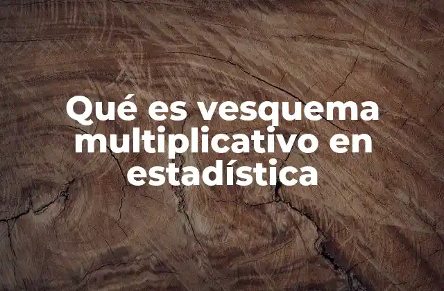 Qué es Vesquema Multiplicativo en Estadística