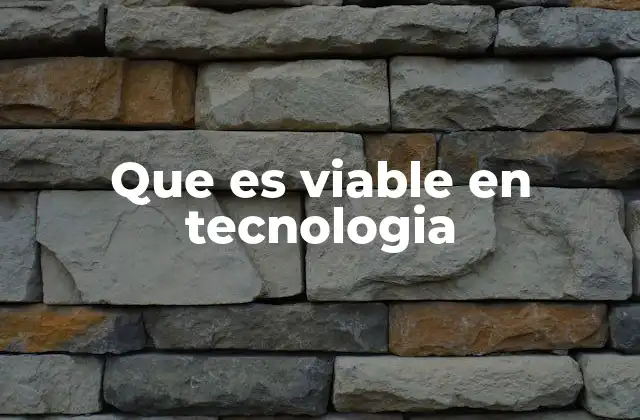 Factores que determinan la viabilidad tecnológica