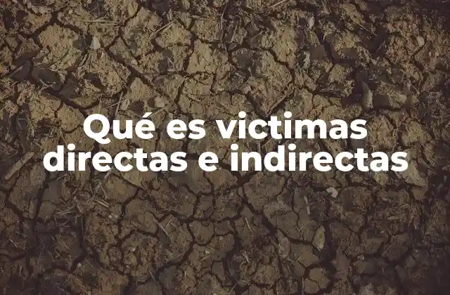 Qué es Victimas Directas e Indirectas