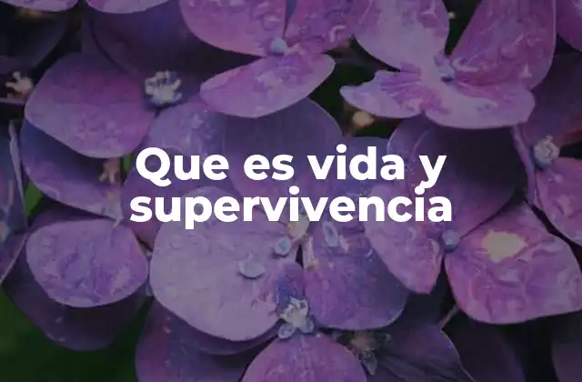 Que es Vida y Supervivencia
