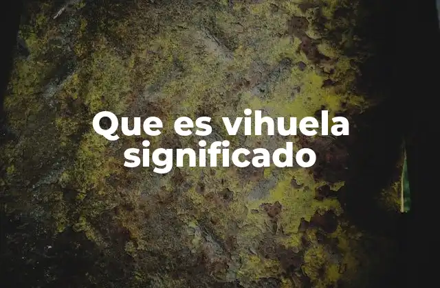 Que es Vihuela Significado