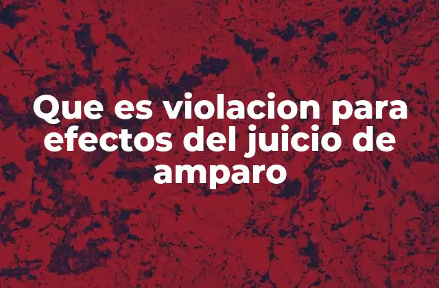 La relación entre el derecho fundamental y la violación en el amparo
