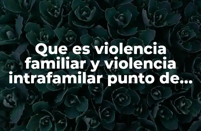 La importancia de abordar la violencia familiar desde una perspectiva legal