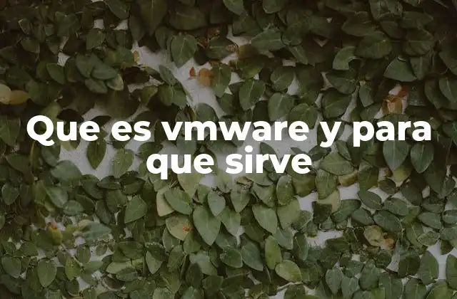 Que es Vmware y para que Sirve