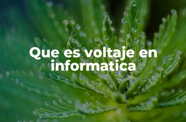 El voltaje y su importancia en los circuitos digitales