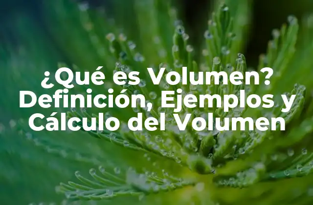 ¿qué es Volumen? Definición, Ejemplos y Cálculo Del Volumen 2 Definición de Volumen y su Importancia
