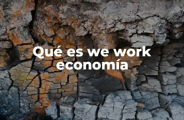 Qué es We Work Economía
