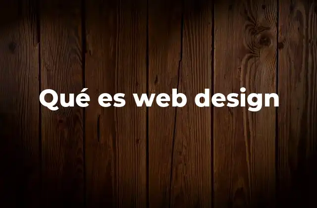Qué es Web Design