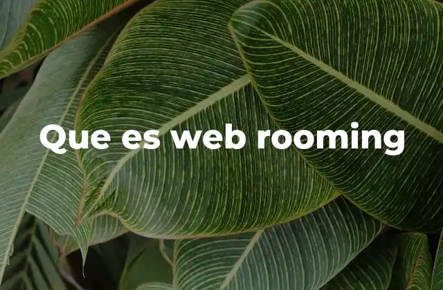 Que es Web Rooming