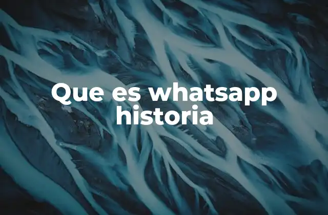 Que es Whatsapp Historia