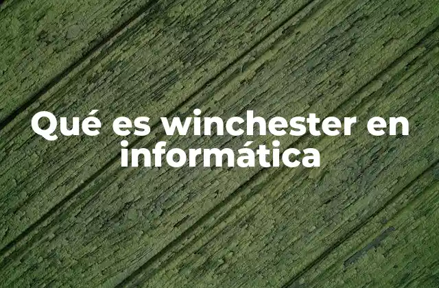 Qué es Winchester en Informática