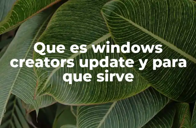 Que es Windows Creators Update y para que Sirve