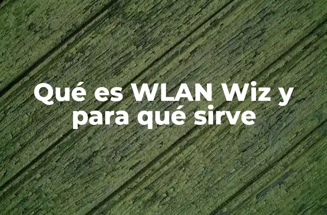 Qué es Wlan Wiz y para Qué Sirve