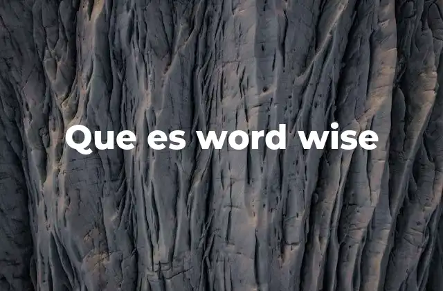 Que es Word Wise