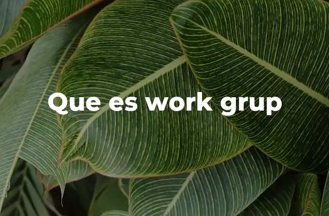 Que es Work Grup 2 La importancia de los grupos de trabajo en la gestión empresarial