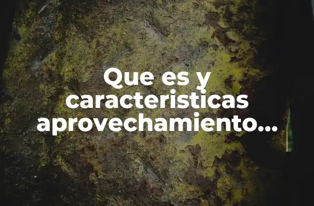 Que es y Caracteristicas Aprovechamiento Escolar