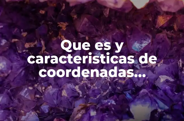 Que es y Caracteristicas de Coordenadas Mediomatematicas