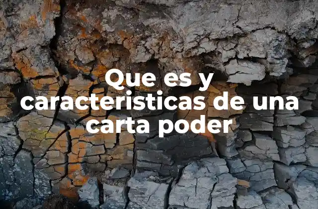 Que es y Caracteristicas de una Carta Poder