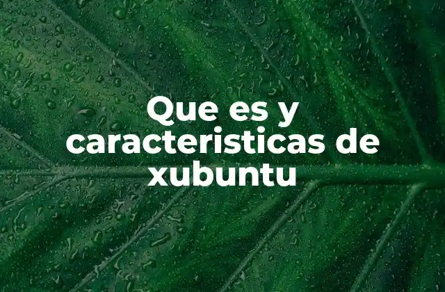 Que es y Caracteristicas de Xubuntu