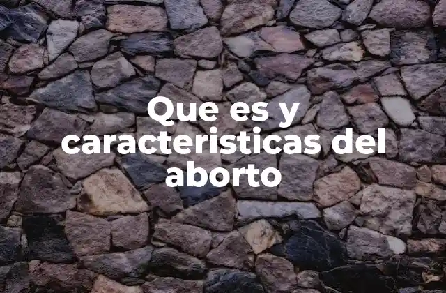 Que es y Caracteristicas Del Aborto