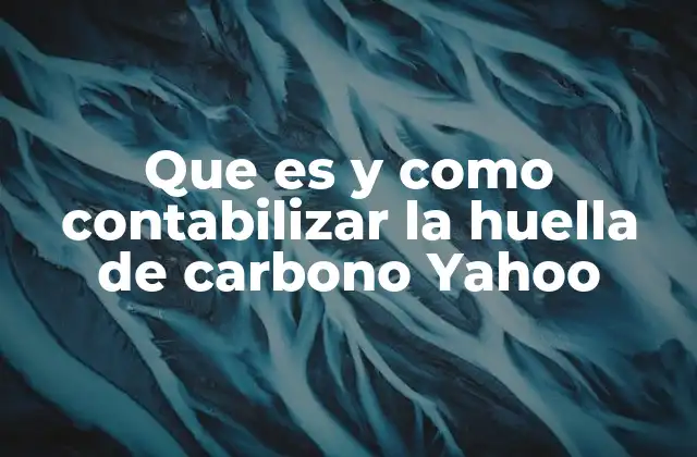 Que es y como Contabilizar la Huella de Carbono Yahoo