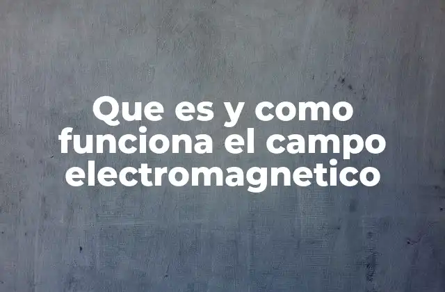 Que es y como Funciona el Campo Electromagnetico