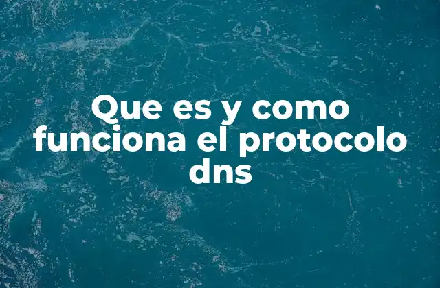 Que es y como Funciona el Protocolo Dns