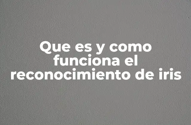 Que es y como Funciona el Reconocimiento de Iris