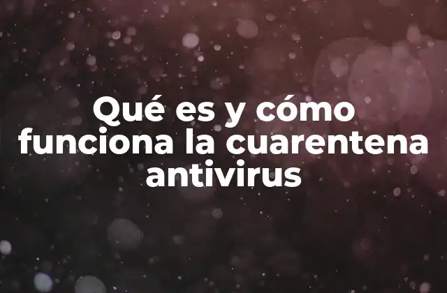 Qué es y Cómo Funciona la Cuarentena Antivirus