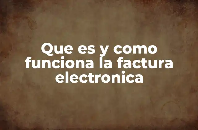 Que es y como Funciona la Factura Electronica