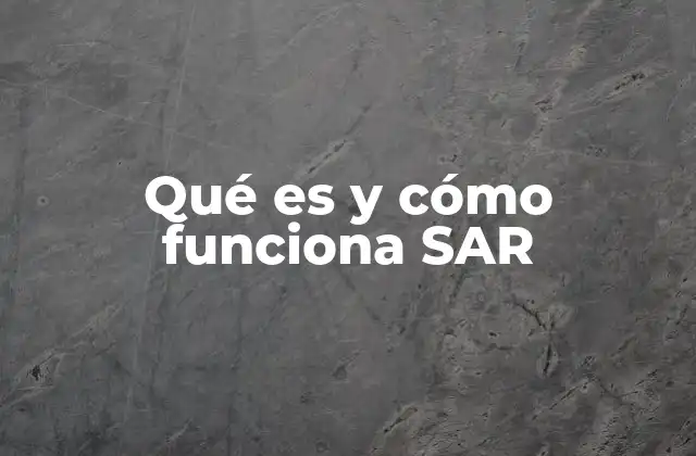 Qué es y Cómo Funciona Sar
