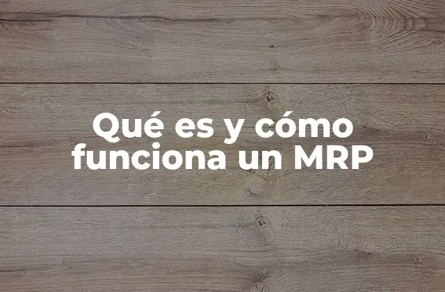 Qué es y Cómo Funciona un Mrp