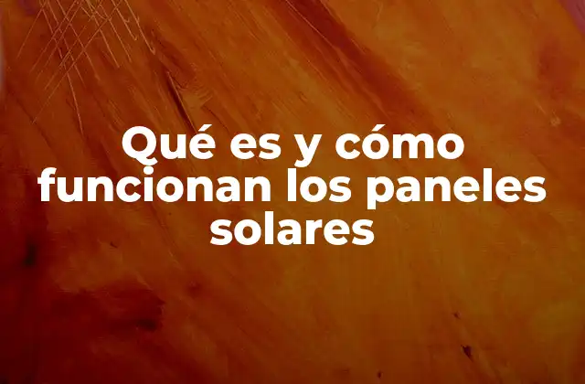 Qué es y Cómo Funcionan los Paneles Solares