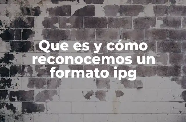 Que es y Cómo Reconocemos un Formato Ipg