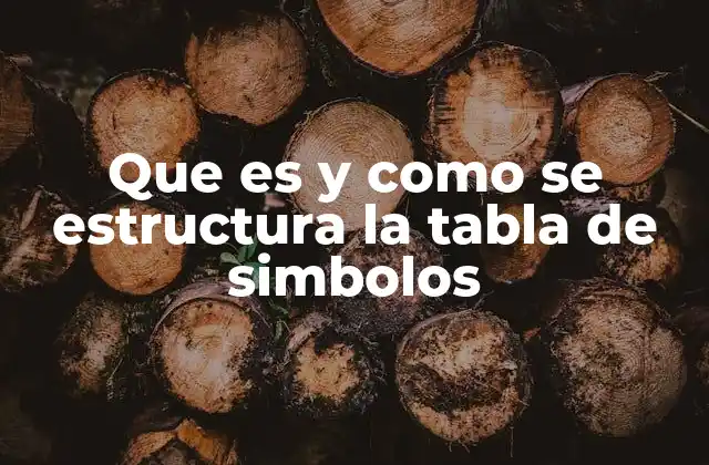Que es y como Se Estructura la Tabla de Simbolos