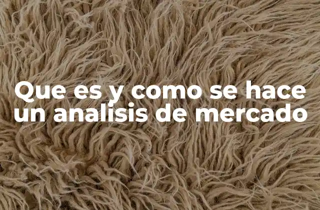 Que es y como Se Hace un Analisis de Mercado