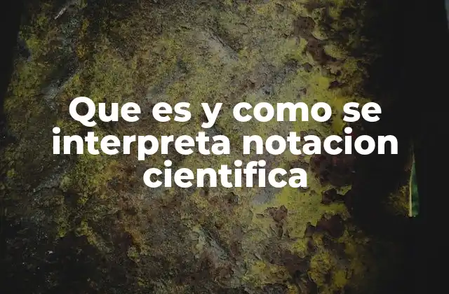 Que es y como Se Interpreta Notacion Cientifica