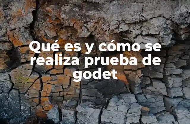 Qué es y Cómo Se Realiza Prueba de Godet