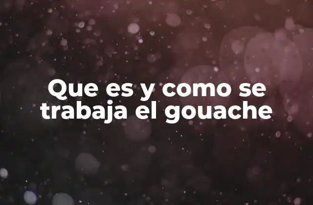 Que es y como Se Trabaja el Gouache