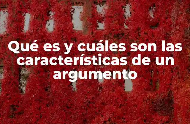 Qué es y Cuáles Son las Características de un Argumento