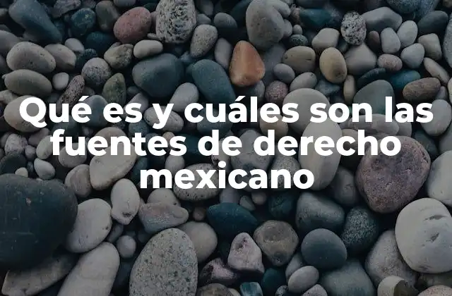 Qué es y Cuáles Son las Fuentes de Derecho Mexicano