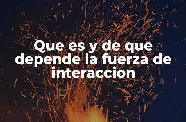 Que es y de que Depende la Fuerza de Interaccion 2 Factores que influyen en la magnitud de las fuerzas entre partículas