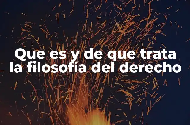 Que es y de que Trata la Filosofía Del Derecho
