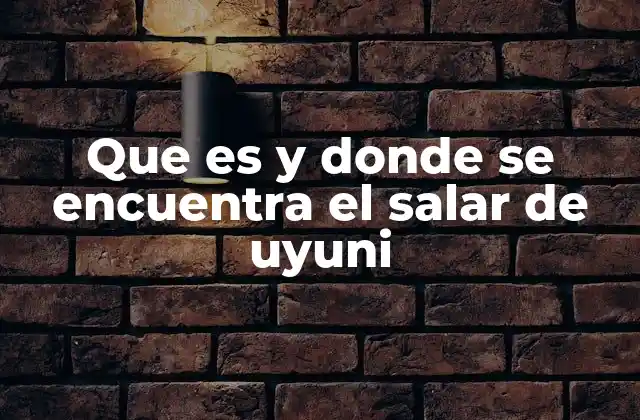 Que es y Donde Se Encuentra el Salar de Uyuni